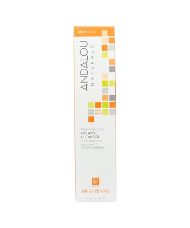 Andalou Naturals Meyer Creamy Lemon Cleanser Helps Clean Purify Brighten & Even Skin Tone With Vitamin C 6 Fl Oz