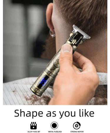Professional Men's Hair Clippers Trimmers Beard Shaver Cordless Metal Waterproof LED Screen - Buy Online on GoSupps.com