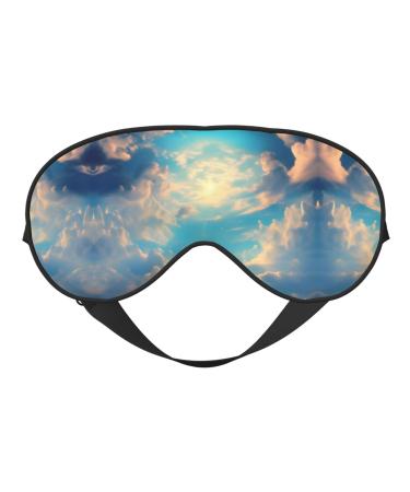 Cloudy Sky Eye mask Soft Elastic and Adjustable Nighttime Comfort Sleeping mask Suitable for Both Men and Women Black