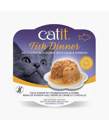 Catit Wet Cat Food Fish Dinner with Crab Flavour & Pumpkin 80 g Pack of 6 Cat Wet Food Wet Cat Food Pate Canned Cat Food Car Food Pate Nourriture Pour Chat - Buy Online on GoSupps.com