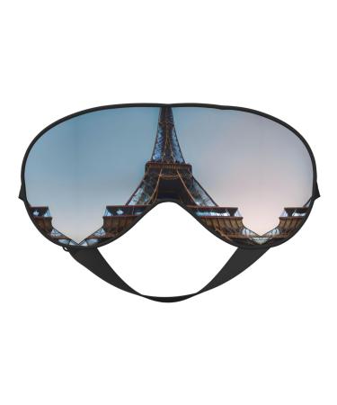 Paris Eiffel Tower Print Double Sided Eye Mask Soft and Light Blocking for Improving Sleep Quality