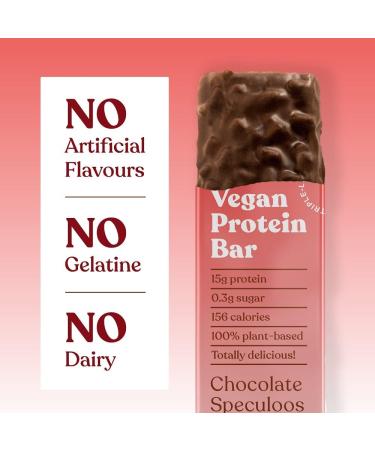 Free Soul Vegan Protein Bar | Plant Based Chocolate Protein Bar | High Protein Dairy Free Low Sugar Low Carb | Speculoos Flavor - 12 Count - Buy Online on GoSupps.com