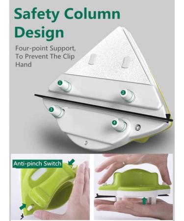 CTCOIJRN Double Side Glass Cleaner Window Clean Brush Magnetic - Window Cleaner Glider Washing Brush Equipment Glass Wiper Cleaning Tool 3 8mm Size:5 12mm Wiper - Buy Online on GoSupps.com