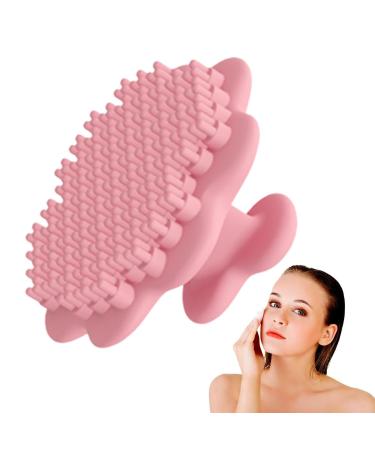 Soft Silicone Face Scrubber | Soft Pore Cleansing Brush Face Scrubber Massage Face Wash Brush Exfoliator Portable Facial Scrubber for Most Skin Types Apujent Leather Powder