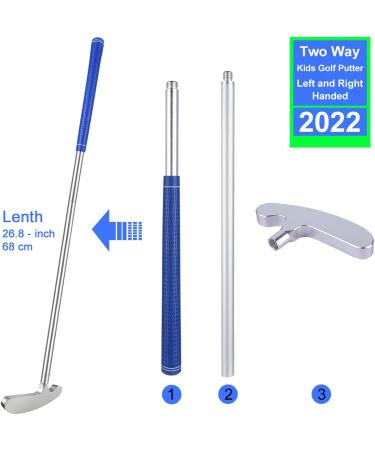 Wassteel Kids Golf Clubs 6063 Aluminum Alloy Putter Set for Indoor/Outdoor Mini Golf - Right/Left Handed, 5 Plastic Balls Included - Ideal Gift for 5-9 Year Old Boys and Girls - Buy Online on GoSupps.com