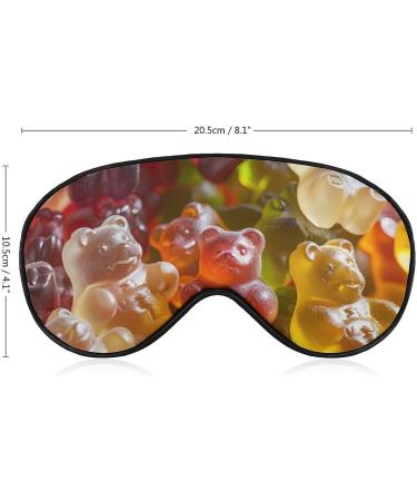 Bears Candies Funny Eye Mask - Soft Blindfold with Adjustable Strap for Comfortable Sleep & Travel - Buy Online on GoSupps.com