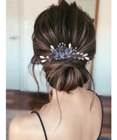 IYOU Crystal Bridal Hair Comb Black Rhinestone Wedding Side Combs Prom Bride Hair Accessories for Women - Buy Online on GoSupps.com