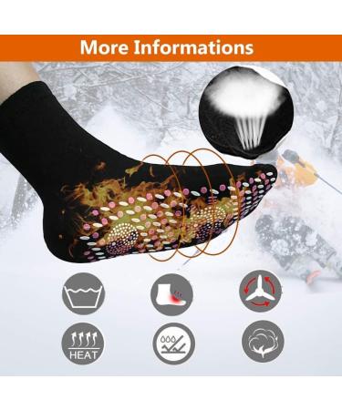 QIEYSUPE Tourmaline Slimming Health Socks - 3 Pairs, Foot Massage & Self-Heating, Acupressure Therapy, Warm & Cold-Resistant - Buy Online on GoSupps.com