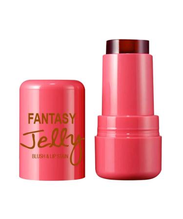 Milk Cooling Water Jelly Tint Milk Jelly Blush Milk Makeup Jelly Tint Milk Water Jelly Tint Water Jelly Tint Stick Sheer Lip & Cheek Stain Finish (C M) C 1 count (Pack of 1)