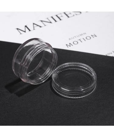 Liujzzj 10-Piece Transparent Jar Set for Cosmetics - Small Plastic Containers with Black Screw Lid & Mini Spatulas | Ideal for Lip Balm & Nail Art - Buy Online on GoSupps.com
