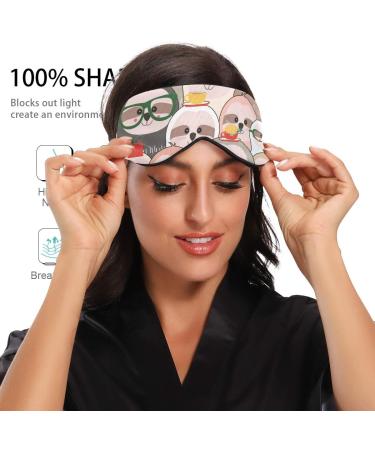 ALAZA Sloth Animal Print Funny Sleep Mask | Eye Mask for Sleeping | Blackout Cooling Sleeping Masks - Buy Online on GoSupps.com