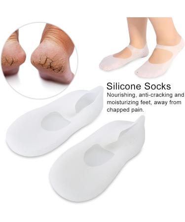 TYCIONG 1 Pair Silicone Socks Foot Protector Anti Tear Protection Foot Care Tool Prevention Socks (M) White M - Buy Online on GoSupps.com