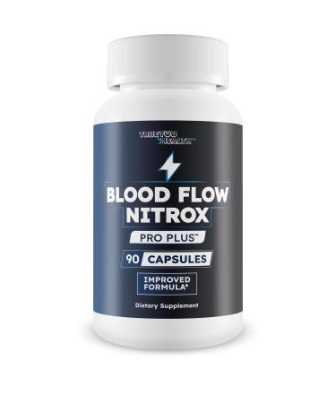 Blood Flow Nitrox Pro Plus - Improved Formula - Our Best Blood Circulation Supplements For Men - Vasodialators - Increase Blood Flow Care Blood Circulation Supplement Blood Flow Supplement For Men