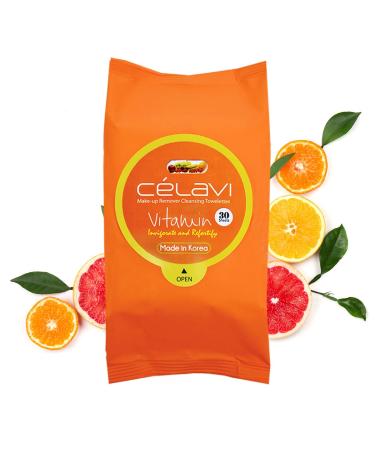 Celavi Makeup Removing Wipes 30 Count (3 Packs) - Apricot, Vitamin, Cucumber Infused - Buy Online on GoSupps.com