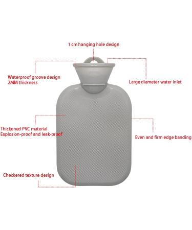 500ml Mini Hot Water Bottle with Plush Cover for Pain Relief, Warmth, and Pets - Small Size - Buy Online on GoSupps.com