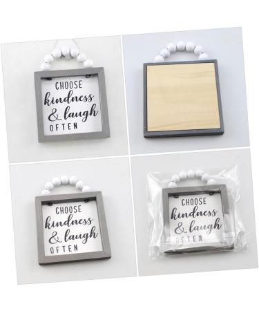 Alipis Office Sign 2pcs Often Kindness& Ornament Rustic Doorplate Block Beaded Farmhouse Bead Hanger- Christmas Wood 14.5X11.5X1.5CMx2pcs Assorted Color 4x2pcs - Buy Online on GoSupps.com