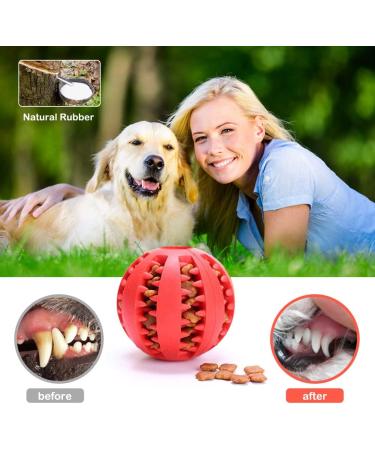 Jodsen 3 Pieces Dog Toy Ball 4.8cm Treat Dispenser Ball Toy Interactive Enricht Dog Toys for Boredom Small Dog Puzzle Toy Teeth Cleaning Chew Toy Exercise Game IQ Training Ball for Puppy Cat - Buy Online on GoSupps.com