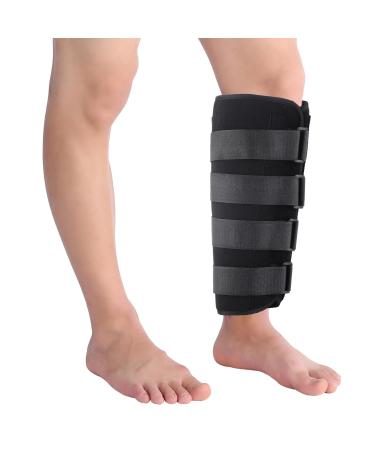 Shank Calf Support Night Splint and Fibula Fracture Orthosis External Adjustable Fixation Strap Wrap Sleeve Belt Protector (M)