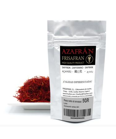 FRISAFRAN | Saffron Filaments 5g | Saffron in pistils | Saffron Yarn | Saffron | Organic Saffron | Organic Saffron | Saffron