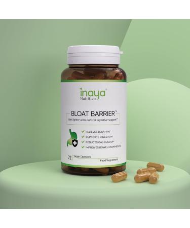 Inaya Nutrition BloatBarrier 72 Capsules - Natural Digestion and Bloating Supplement for Stomach Bloating Relief Gas Reduction and Improved Bowel Movements Vegan Gut Health Supplements - Buy Online on GoSupps.com