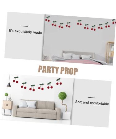 HOMSFOU 3pcs Bayberry Ball String Ornament Banner Garland Christmas Strawberry Room Decor Artificial Fruit Garland Christmas Mantle Fireplace Birthday Party Supplies Cherry Cotton Thread - Buy Online on GoSupps.com