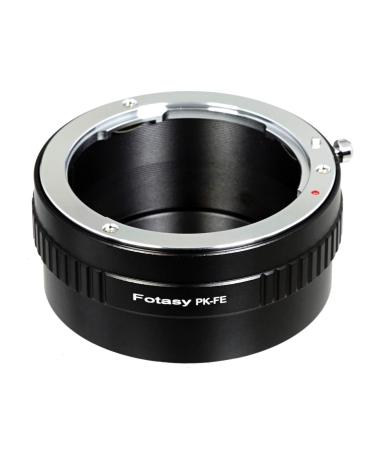 Fotasy PK Lens to E Mount Adapter, K Mount E Adapter, PK FE Adapter, Compatible with Pentax K Lens Sony a7 a7R a7s II III IV a9 a7c Alpha 1 a6600 a6500 a6400 a6300 a6100 a6000 a5100 a5000 a3500 ZV-E10