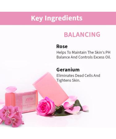 Nykaa Naturals Energizing Bathing Soap - Relaxing Rose & Geranium Bar Soap for Tightening Skin & pH Balance - 3.5 oz - International Shipping Available - Buy Online on GoSupps.com