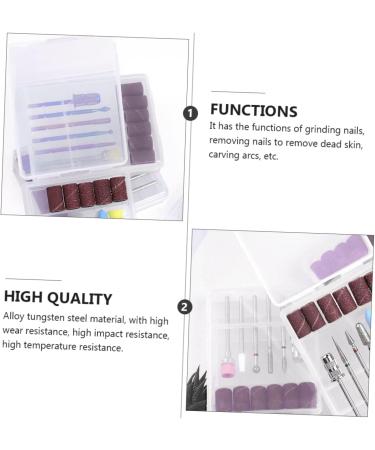 POPETPOP 1 Set nail polisher manicure drill bits nail replacement bits nail drill sanding bands New Nail Drill Bits alloy polishing head Stainless Steel. Silicone. Quartz. Ceramics 7.1x5.7cm Picture 4 - Buy Online on GoSupps.com