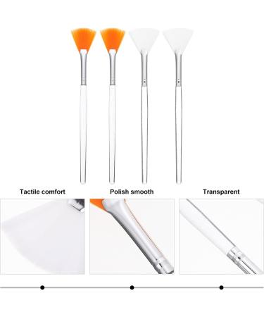 STAHAD 4pcs Mask Brush Powder Applicator Gel Mask Flat Heads Fan for Facials Cosmetic Cream - Buy Online on GoSupps.com