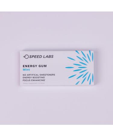 Buy Mint Natural Caffeine Energy Gum - 25mg Caffeine Sugar Free Gluten Free 48 Pieces | Boost Energy & Focus - Buy Online on GoSupps.com