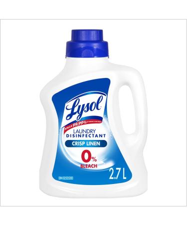 Lysol Laundry Disinfectant Crisp Linen 0% Bleach Eliminates germs that detergents may leave behind 2.7L Crisp Linen 2.7 l (Pack of 1)