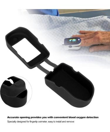Portable Hushui Oximeter Shell - Soft Silicone Blood Oxygen Case Wear-Resistant Pulse Cover for Home & Travel (Black) - Buy Online on GoSupps.com