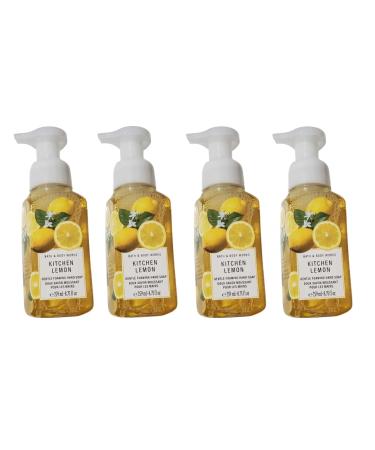 Bath and Body Works KITCHEN LEMON Value Pack - Lot of 4 Gentle Foaming Hand Soap Full Size