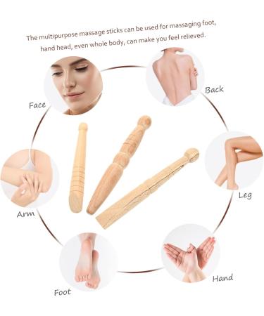 3-Piece Wooden Acupuncture & Acupressure Pen Set | Wood Massage Tools for Foot Reflex Zone & Hand Massage - Buy Online on GoSupps.com