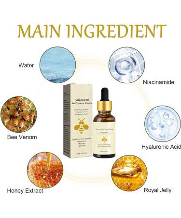 Advanced Bee Venom Serum Anti-Aging Facial Serum Face Serum to Help Refine Fine Lines & Wrinkles Hydrating Serum (3PC) 3pcs - Buy Online on GoSupps.com
