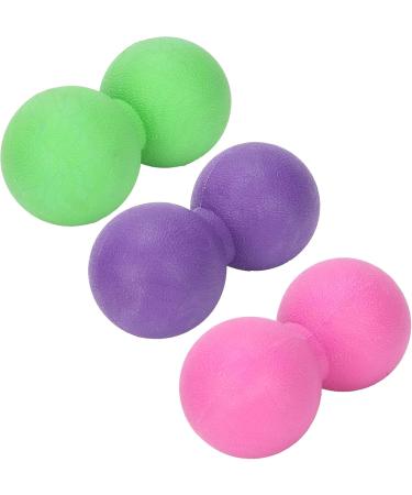 Verdant Touch Peanut Massage Ball - Silicone Yoga Training for Muscle Relaxation | Fitness Equipment in Purple Rose Red & Green - International Shipping Available - Buy Online on GoSupps.com