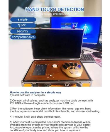 3D Quantum Analyzer Portable Health Body Detector Smart Dynamic Human Cell Meridian Detector Quickly and Accurately Test Physical Health for All Windows System - Buy Online on GoSupps.com