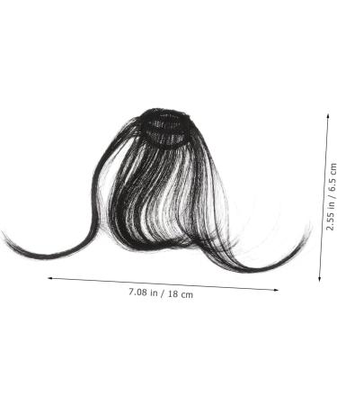 DOITOOL Piece Clip in Bangs Hair Toppers for Women Real Human Hair Black Curtains Hair Extensions Real Human Hair Wispy Fringe Bangs Hair Clip Wig Clip in Hair Extensions Miss Mini medium Black - Buy Online on GoSupps.com