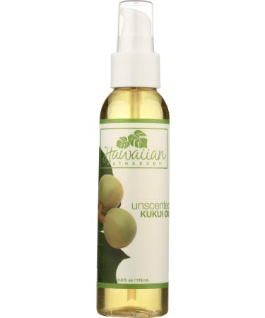 HAWAIIAN BATH & BODY Unscented Kukui Nut Oil 4 FZ