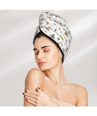 Super Absorbent Microfiber Hair Towel Wrap for Women - Fast Drying Coral Velvet Cap for Long Curly & Thick Hair - Buy Online on GoSupps.com