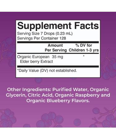 MaryRuth's Elderberry Syrup for Toddlers | USDA Organic Liquid Drops | Immune Support & Overall Health | Vegan, Non-GMO, Gluten Free | 128 Servings - Buy Online on GoSupps.com