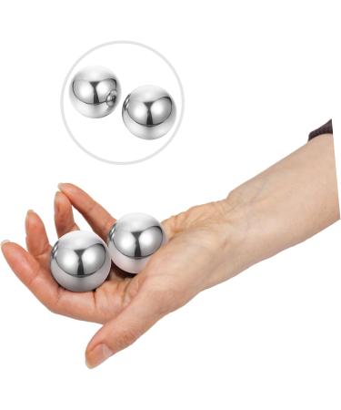Lurrose Stainless Steel Stress Balls | 2-Piece Hand Massage Devices | Fitness & Health Balls for Relaxation & Exercise - Buy Online on GoSupps.com
