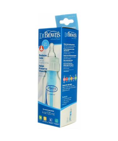 Dr. Brown's Natural Flow Level 1 Baby Bottle - 4 oz (0+ Months) - Anti-Colic - Buy Online on GoSupps.com