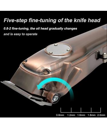 All-Metal Professional Hair Cutting Tool | Electric Clippers for Men s Beard & Hairstyle | Battery Display & Charger Base - Copper - Buy Online on GoSupps.com
