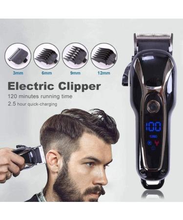 KouRy Cordless Haircutting & Trimming Kit - Rechargeable Clipper with Ceramic Blade & LED Display for Heads Beards & Body Grooming - International Shipping Available - Buy Online on GoSupps.com
