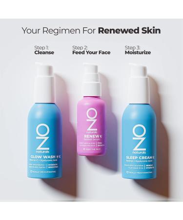 OZNaturals Renew Retinol Serum - Anti-Aging Skin Renewal with Vitamin E & Hyaluronic Acid - Brightens & Smoothes Complexion - 1 oz - Buy Online on GoSupps.com