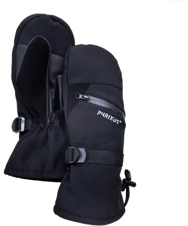 PHRIXUS Ski Mittens - Waterproof Winter Gloves with Touch Screen, Warm 3M Thinsulate, for Men & Women - Cold Weather Snowboard Snowmobile Mitts (Black, Medium) - Buy Online on GoSupps.com
