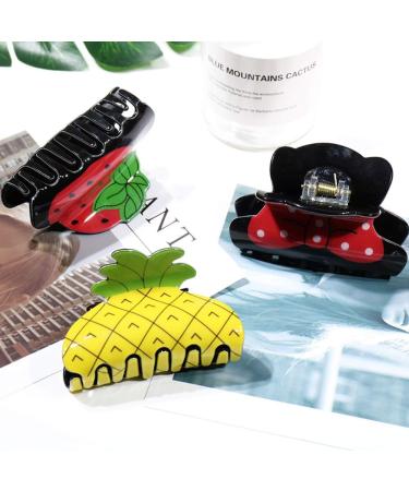 JIHUOO Girls Cute Fruit Hair Clips - Pineapple Hair Claw Accessories for Kids | Shop Internationally - Buy Online on GoSupps.com