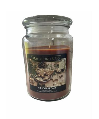 Wickford & Co Christmas Spirit Scented Candle - up to 95 Hours Burn time (Gingerbread)