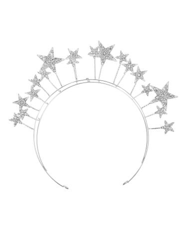 Beaupretty Star Headband Christmas Headband Rhinestone Glitter Star Headband Xmas Hair Accessories New Year Headband for Party Festival Holiday Birthday